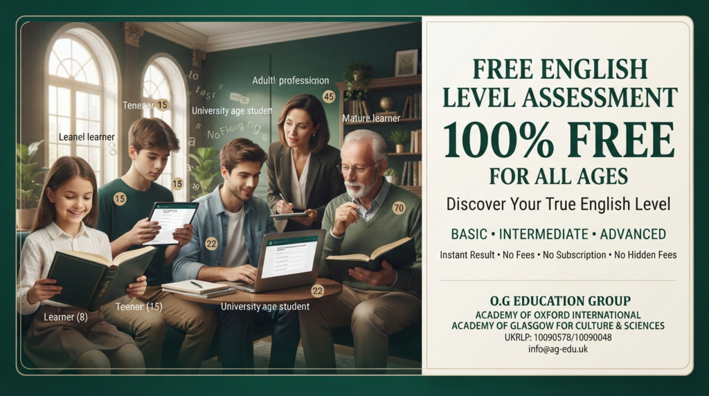 ENGLISH LEVEL ASSESSMENT- FREE100%